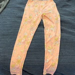 Lularoe pink floral leggings